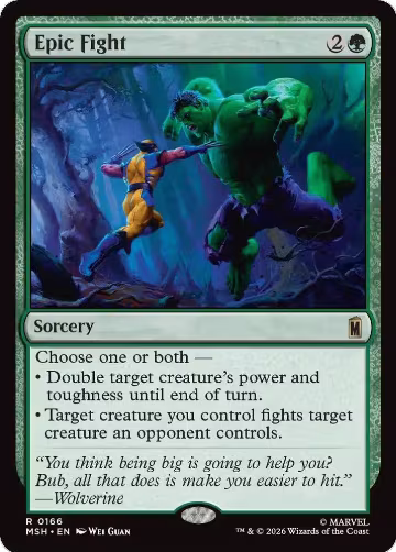 Epic Fight (166), Marvel Super Heroes — Magic card price