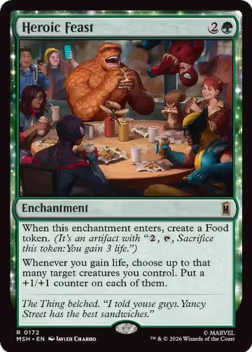 Heroic Feast (172), Marvel Super Heroes — Magic card price