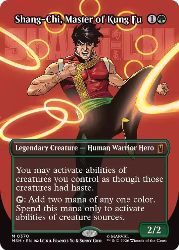 Shang-Chi, Master of Kung Fu (Borderless) (0370) (370), Marvel Super Heroes — Magic card price
