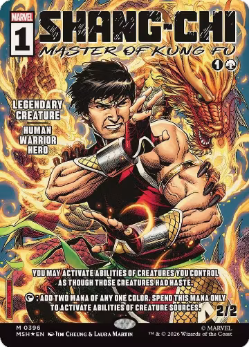 Shang-Chi, Master of Kung Fu (Borderless) (0396) (396), Marvel Super Heroes — Magic card price