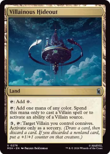Villainous Hideout (276), Marvel Super Heroes — Magic card price