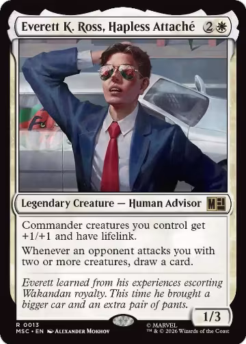 Everett K. Ross, Hapless Attache (13), Commander: Marvel Super Heroes — Magic card price