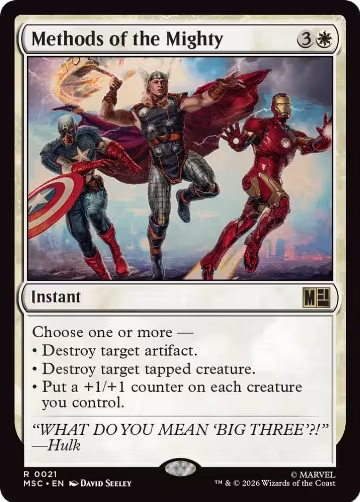 Methods of the Mighty (21), Commander: Marvel Super Heroes — Magic card price