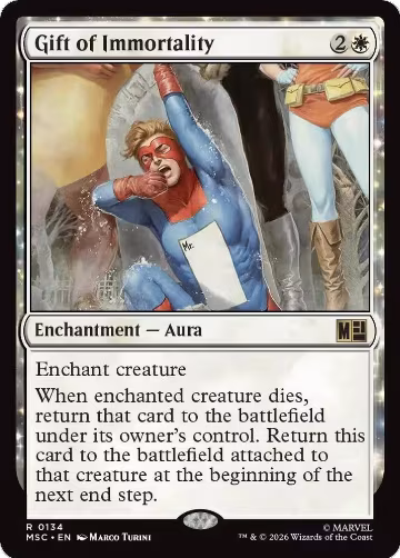 Gift of Immortality (134), Commander: Marvel Super Heroes — Magic card price