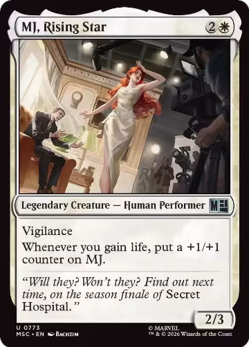 MJ, Rising Star (773), Commander: Marvel Super Heroes — Magic card price