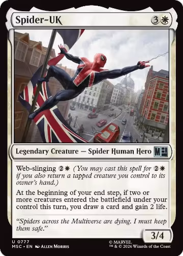Spider-UK (777), Commander: Marvel Super Heroes — Magic card price