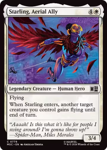 Starling, Aerial Ally (778), Commander: Marvel Super Heroes — Magic card price