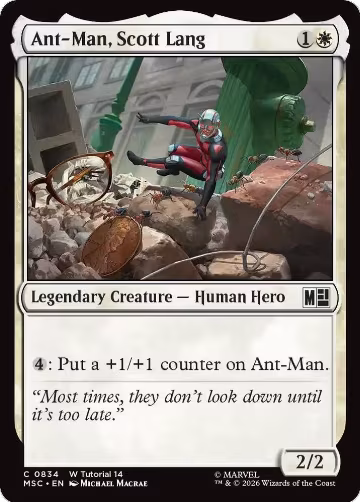 Ant-Man, Scott Lang (0834) (834), Commander: Marvel Super Heroes — Magic card price