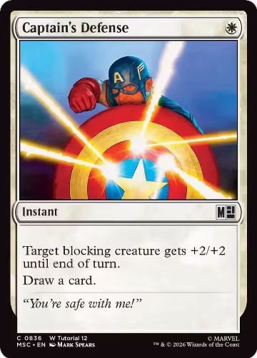 Captain's Defense (0836) (836), Commander: Marvel Super Heroes — Magic card price