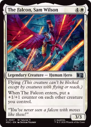 The Falcon, Sam Wilson (0837) (837), Commander: Marvel Super Heroes — Magic card price