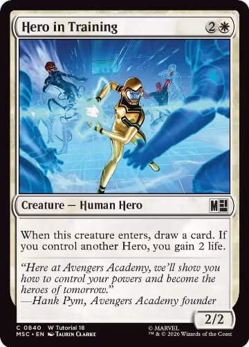 Hero in Training (840), Commander: Marvel Super Heroes — Magic card price