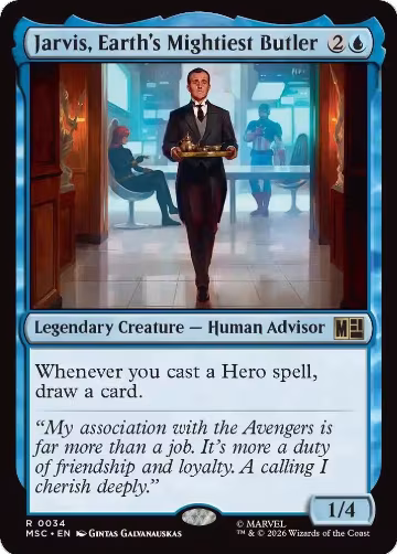 Jarvis, Earth's Mightiest Butler (34), Commander: Marvel Super Heroes — Magic card price