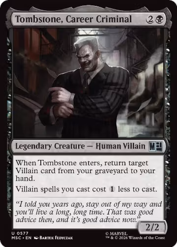 Tombstone, Career Criminal (0577) (577), Commander: Marvel Super Heroes — Magic card price