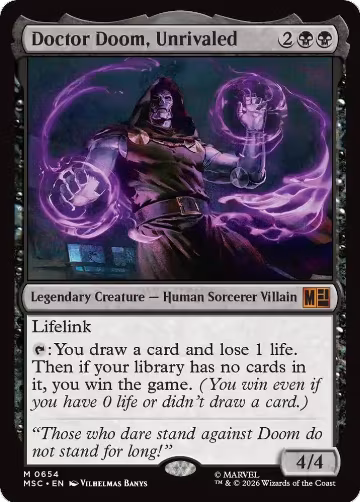 Doctor Doom, Unrivaled (654) — card price