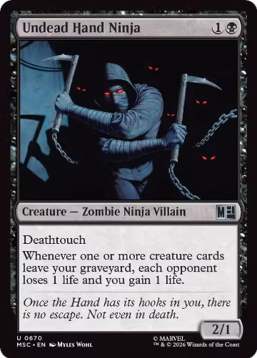 Undead Hand Ninja (670), Commander: Marvel Super Heroes — Magic card price
