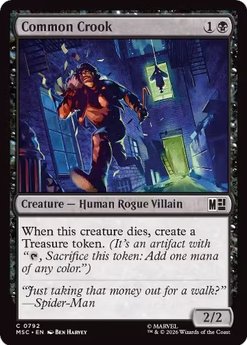 Common Crook (792), Commander: Marvel Super Heroes — Magic card price