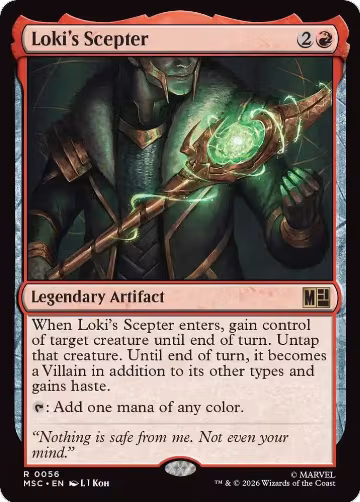 Loki's Scepter (56), Commander: Marvel Super Heroes — Magic card price