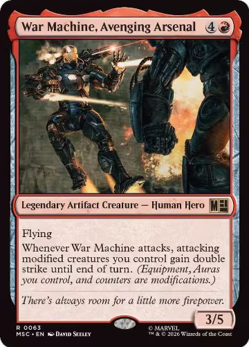 War Machine, Avenging Arsenal (63), Commander: Marvel Super Heroes — Magic card price