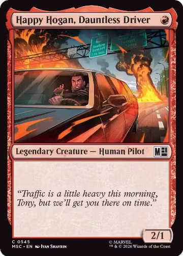 Happy Hogan, Dauntless Driver (0545) (545), Commander: Marvel Super Heroes — Magic card price