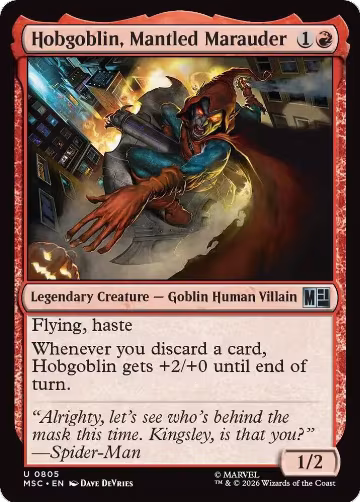 Hobgoblin, Mantled Marauder (805), Commander: Marvel Super Heroes — Magic card price
