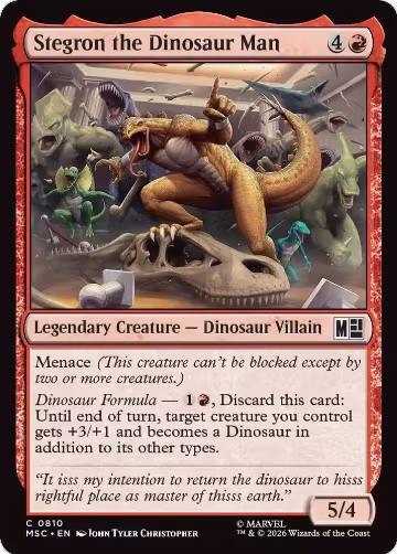 Stegron the Dinosaur Man (810), Commander: Marvel Super Heroes — Magic card price