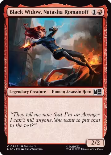 Black Widow, Natasha Romanoff (0846) (846), Commander: Marvel Super Heroes — Magic card price