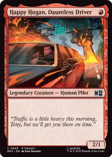 Happy Hogan, Dauntless Driver (0849) (849), Commander: Marvel Super Heroes — Magic card price