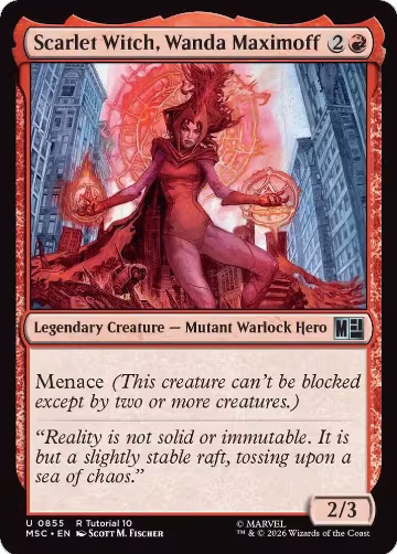 Scarlet Witch, Wanda Maximoff (0855) (855), Commander: Marvel Super Heroes — Magic card price