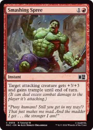 Smashing Spree (0856) (856), Commander: Marvel Super Heroes — Magic card price