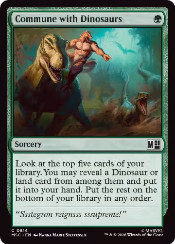 Commune with Dinosaurs (814), Commander: Marvel Super Heroes — Magic card price