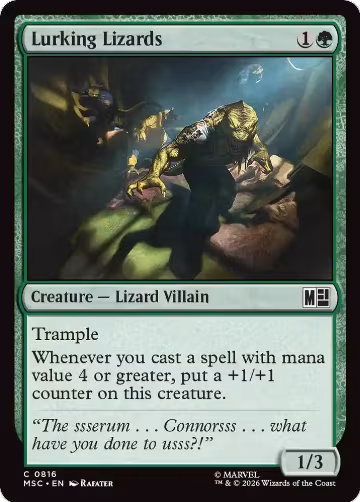 Lurking Lizards (816), Commander: Marvel Super Heroes — Magic card price