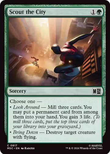 Scout the City (817), Commander: Marvel Super Heroes — Magic card price