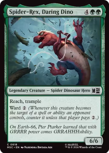 Spider-Rex, Daring Dino (818), Commander: Marvel Super Heroes — Magic card price