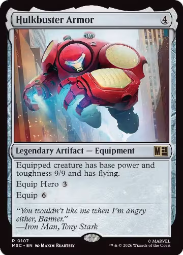 Hulkbuster Armor (107), Commander: Marvel Super Heroes — Magic card price