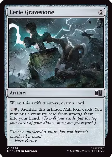Eerie Gravestone (824), Commander: Marvel Super Heroes — Magic card price