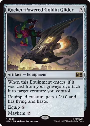 Rocket-Powered Goblin Glider (825), Commander: Marvel Super Heroes — Magic card price