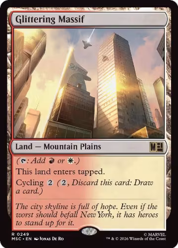 Glittering Massif (249), Commander: Marvel Super Heroes — Magic card price