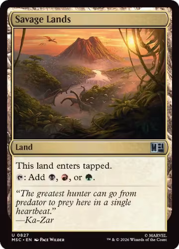 Savage Lands (827), Commander: Marvel Super Heroes — Magic card price