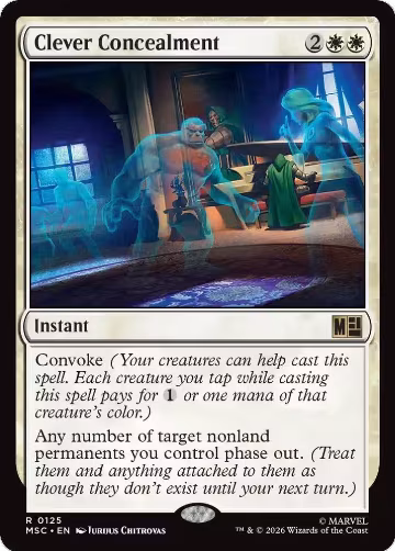 Clever Concealment (Surge Foil) (125), Commander: Marvel Super Heroes — Magic card price