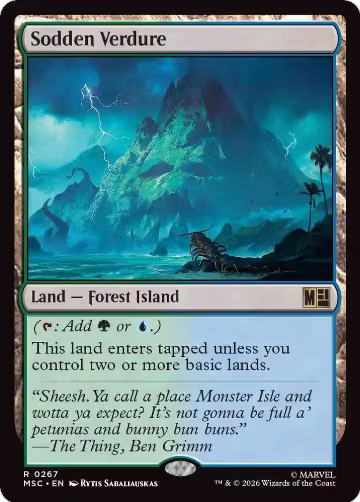 Sodden Verdure (Surge Foil) (267), Commander: Marvel Super Heroes — Magic card price
