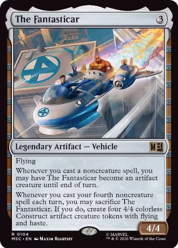 The Fantasticar (Surge Foil) (104), Commander: Marvel Super Heroes — Magic card price