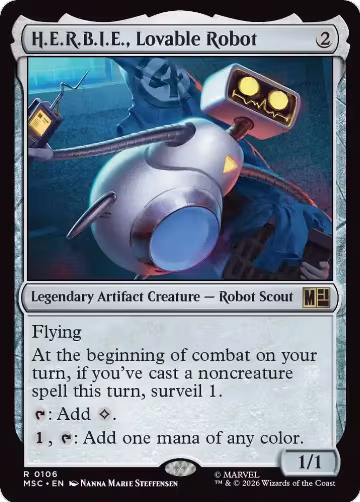 H.E.R.B.I.E., Lovable Robot (106), Commander: Marvel Super Heroes — Magic card price