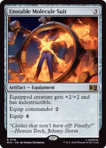 Unstable Molecule Suit (Surge Foil) (116), Commander: Marvel Super Heroes — Magic card price