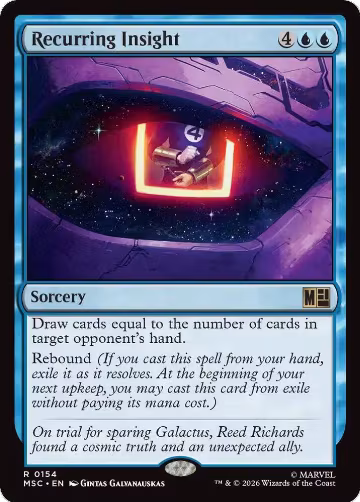 Recurring Insight (Surge Foil) (154), Commander: Marvel Super Heroes — Magic card price