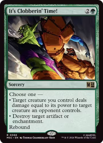 It's Clobberin' Time! (Surge Foil) (66), Commander: Marvel Super Heroes — Magic card price