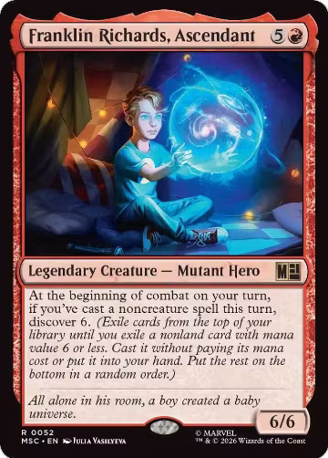 Franklin Richards, Ascendant (Surge Foil) (52), Commander: Marvel Super Heroes — Magic card price