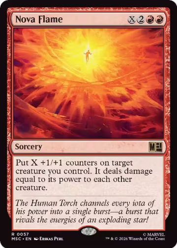 Nova Flame (Surge Foil) (57), Commander: Marvel Super Heroes — Magic card price