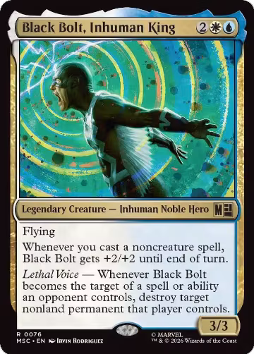 Black Bolt, Inhuman King (Surge Foil) (76), Commander: Marvel Super Heroes — Magic card price