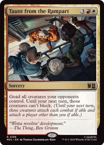 Taunt from the Rampart (Surge Foil) (188), Commander: Marvel Super Heroes — Magic card price