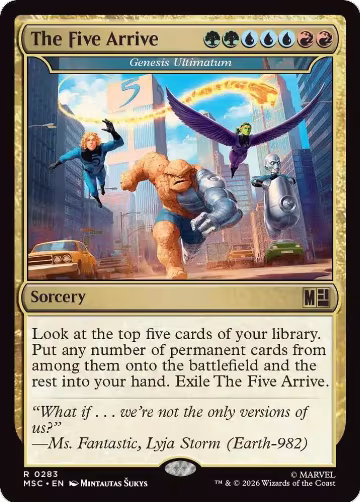 The Five Arrive - Genesis Ultimatum (283), Commander: Marvel Super Heroes — Magic card price